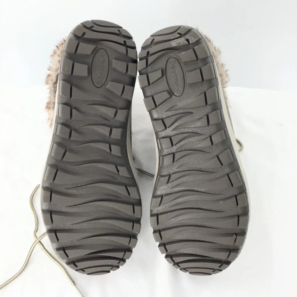 Bearpaw Women Boots Faux Fur Winter Waterproof Sheep Skin Lining Brown Sz 8 - Picture 12 of 16